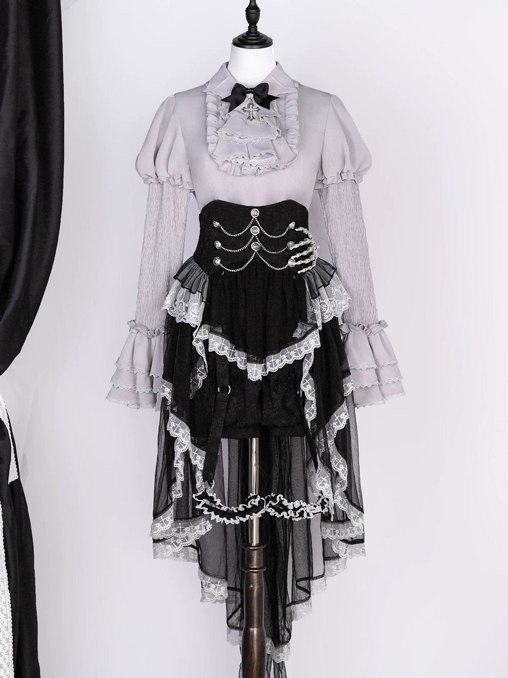 Dark Gothic Punk Classic Lolita Dress Outfit Halloween Costume Cosplay Skirt