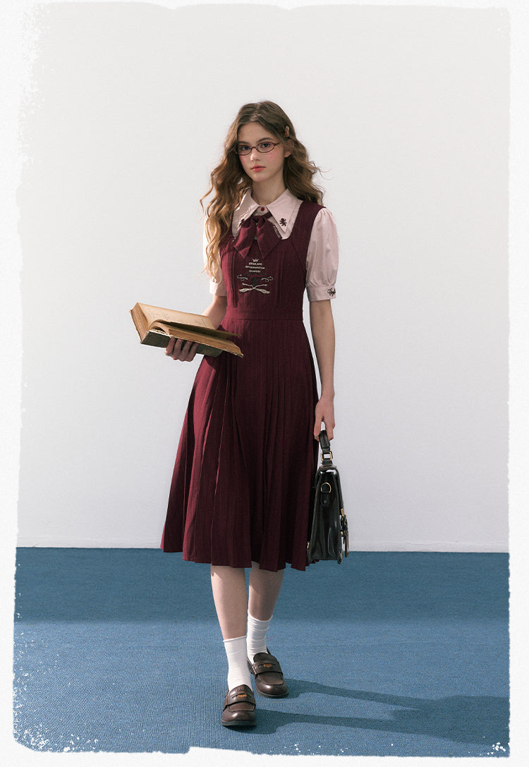 Academic Department Genuine Joint Vest Skirt Added Invisible Pockets Academic Skirt