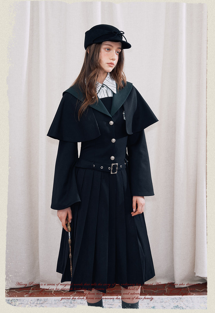 Academic Department Magic Cape Dress Outfit Burgundy School Daily