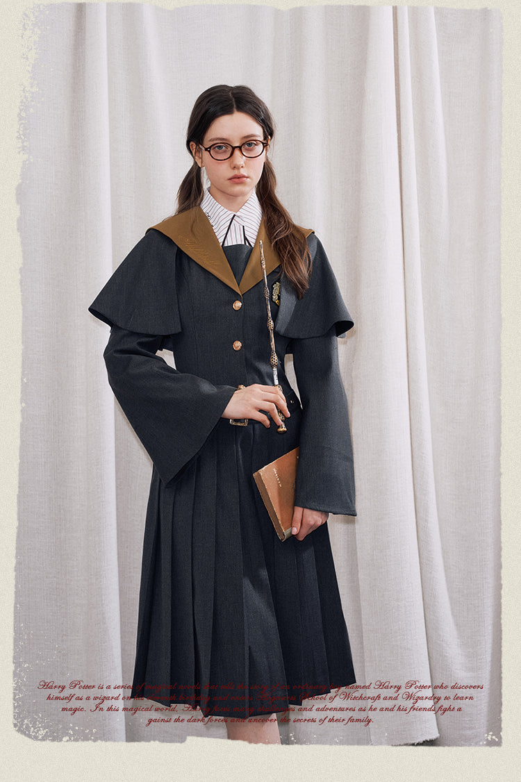 Academic Department Magic Cape Dress Outfit Burgundy School Daily