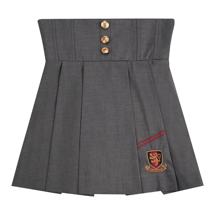Academic Department Joint Striped Shirt Skirt Fishbone Skirt Two-piece Set Waist Set Uniform