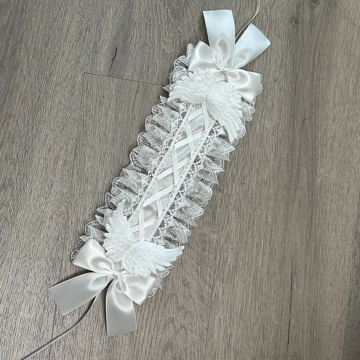 Black and White Goth Angel Wings Headband Halloween Dark Hair Accessories Lolita Bow Accessories