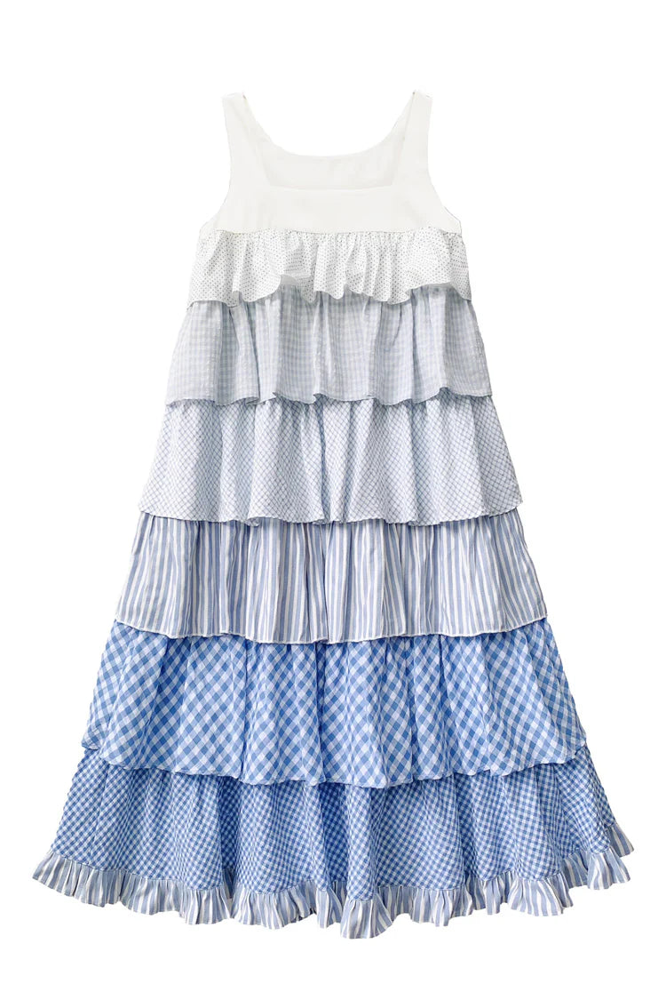 This Blue Plaid Sweet Classic Lolita JSK Dress brings a festive and charming touch to holiday styling. Designed with multi-layered ruffles and delicate print details, it creates a voluminous silhouette full of elegance and playfulness. The timeless plaid pattern adds a classic feel, while the soft blue hue enhances its gentle sweetness. Perfect for tea parties, gatherings, or seasonal events, this dress embodies the essence of Lolita fashion with both grace and cuteness.