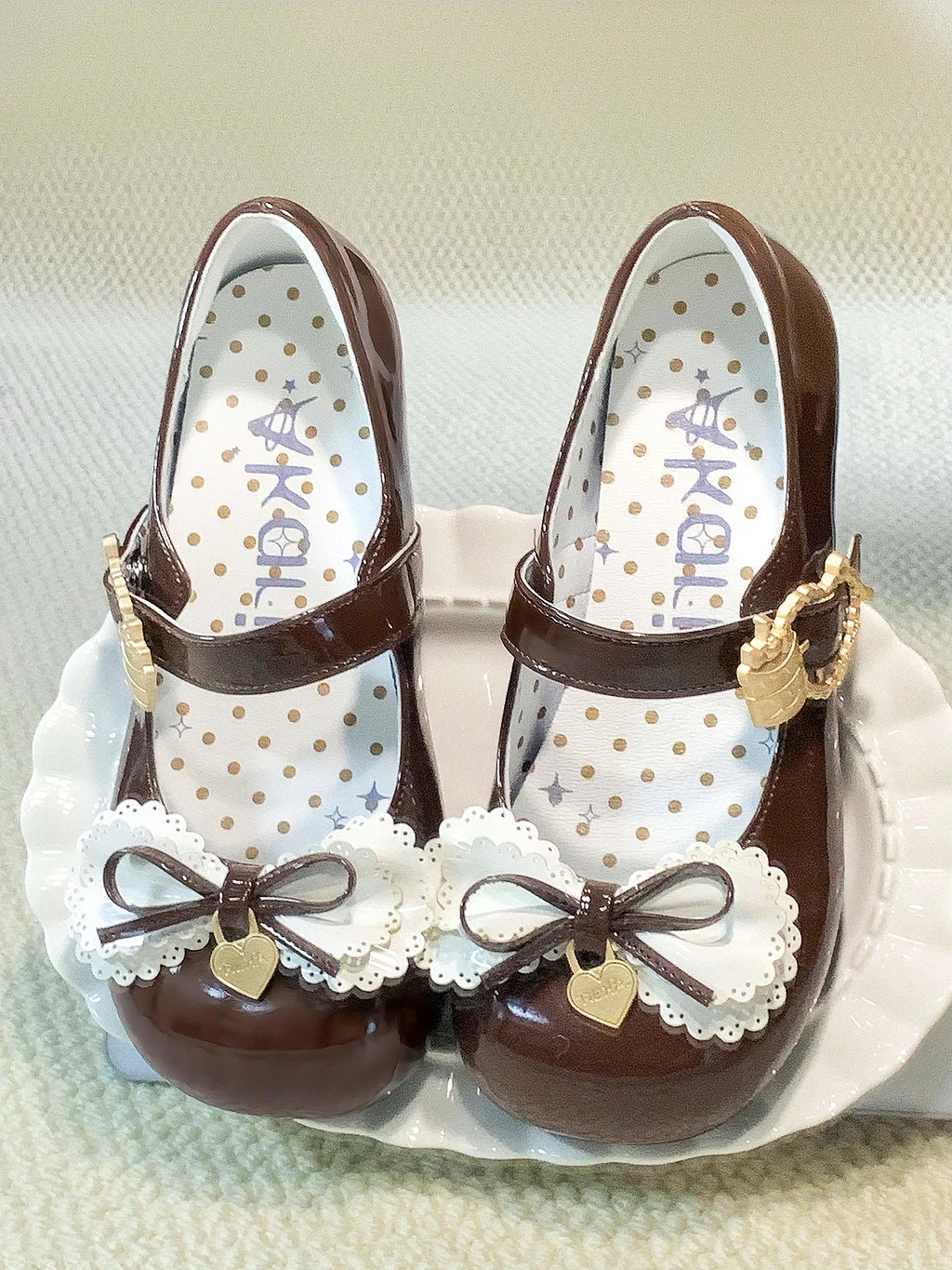 Bow Lolita Shoes Cute Doll Feeling Low Heel Single Shoes