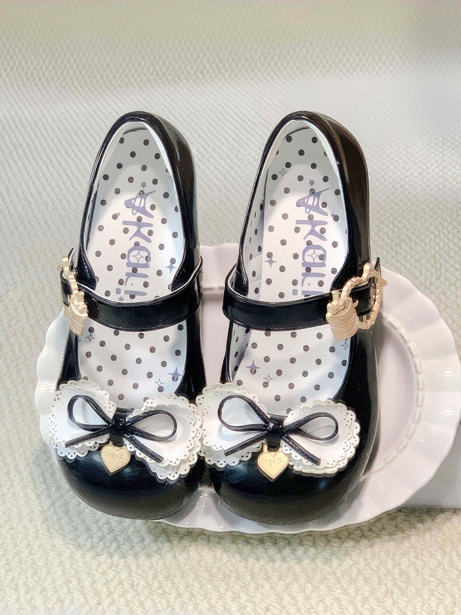 Bow Lolita Shoes Cute Doll Feeling Low Heel Single Shoes