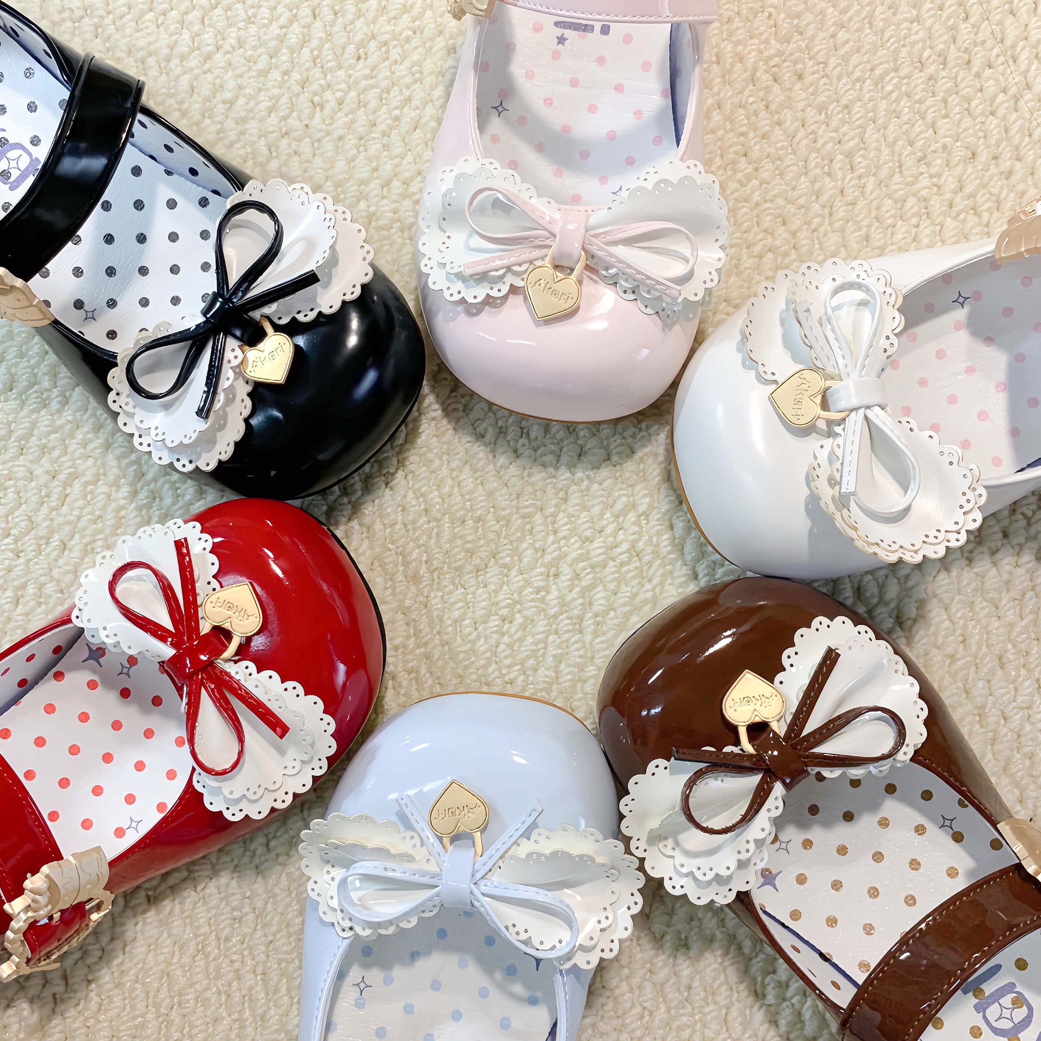 Bow Lolita Shoes Cute Doll Feeling Low Heel Single Shoes