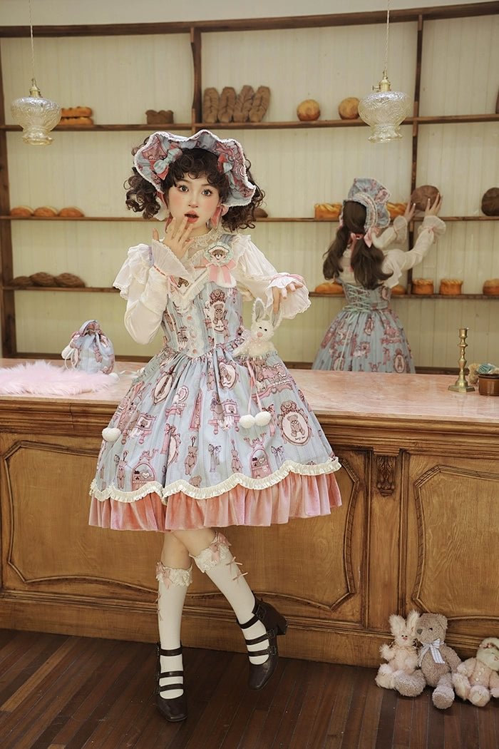 Candy Sweetheart Cute Lolita Pink Dress JSK Layer Cake Skirt