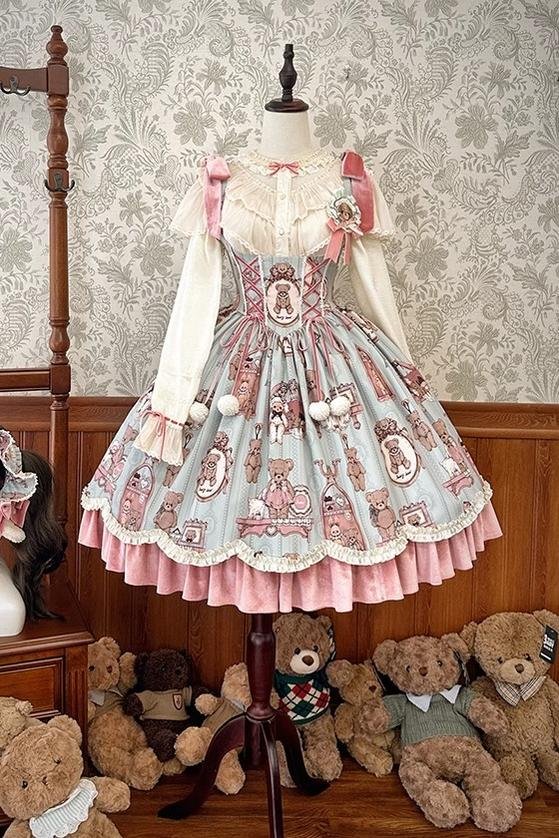 Candy Sweetheart Cute Lolita Pink Dress JSK Layer Cake Skirt