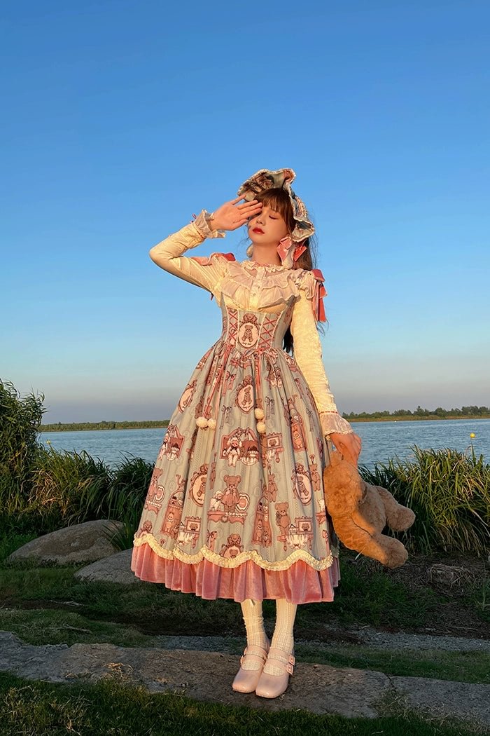 Candy Sweetheart Cute Lolita Pink Dress JSK Layer Cake Skirt