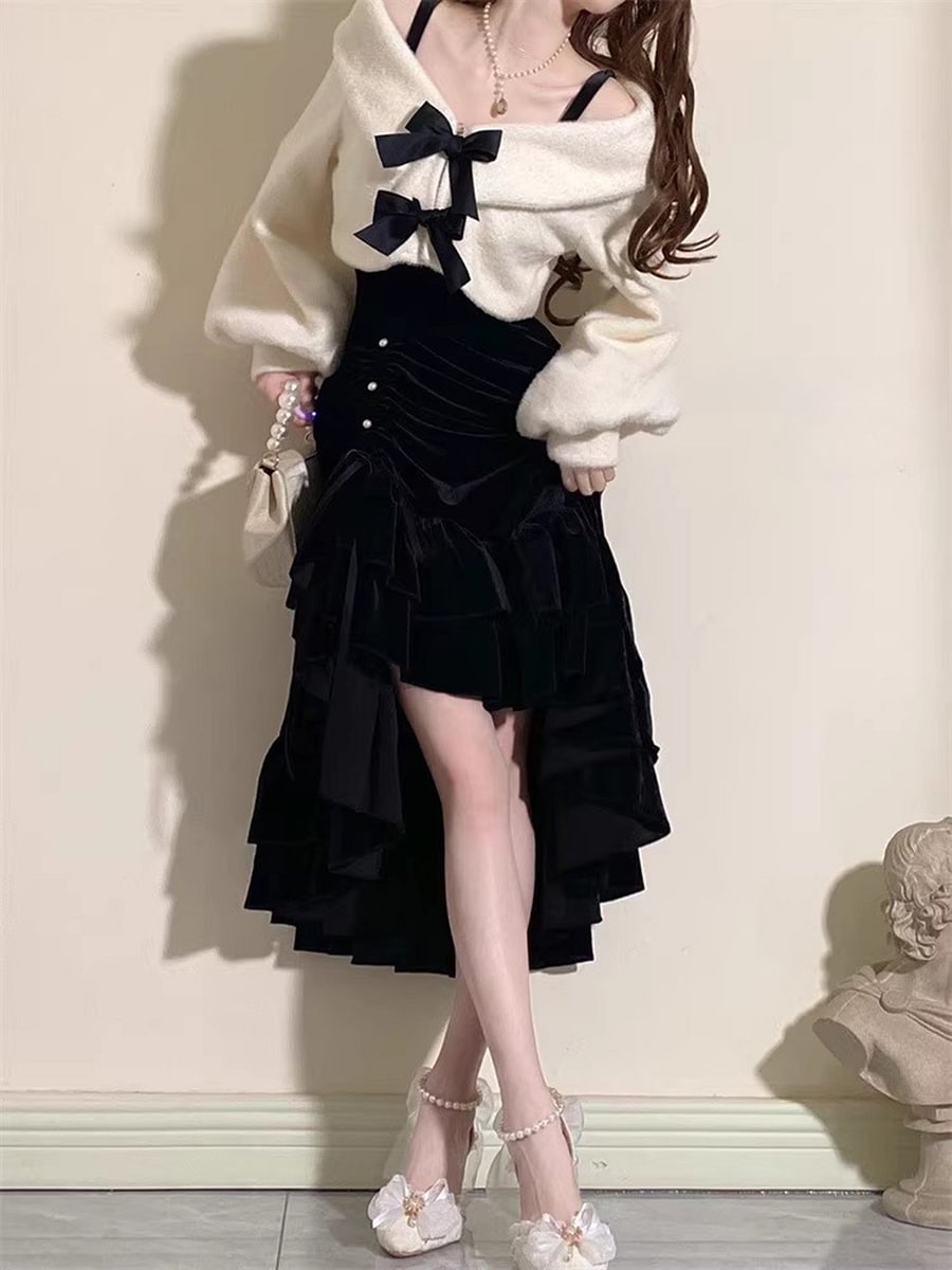 Classic Daughter Jsk Suspender Skirt Lolita Spring and Autumn Fishtail Skirt Dress Coat