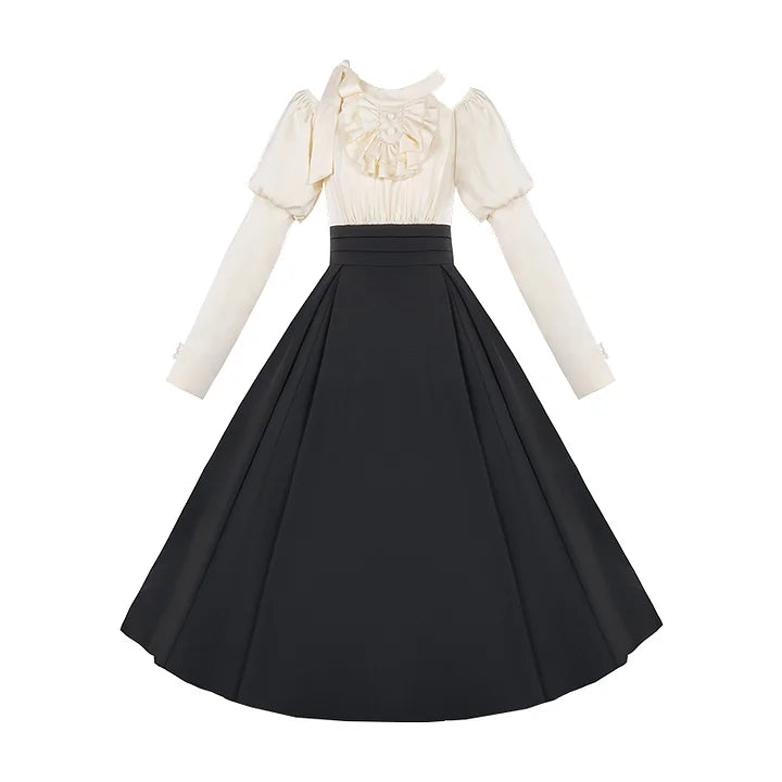 Classic Fake Two-piece Long-sleeved Pendulum Dress Autumn and Winter Lolita Long Dress
