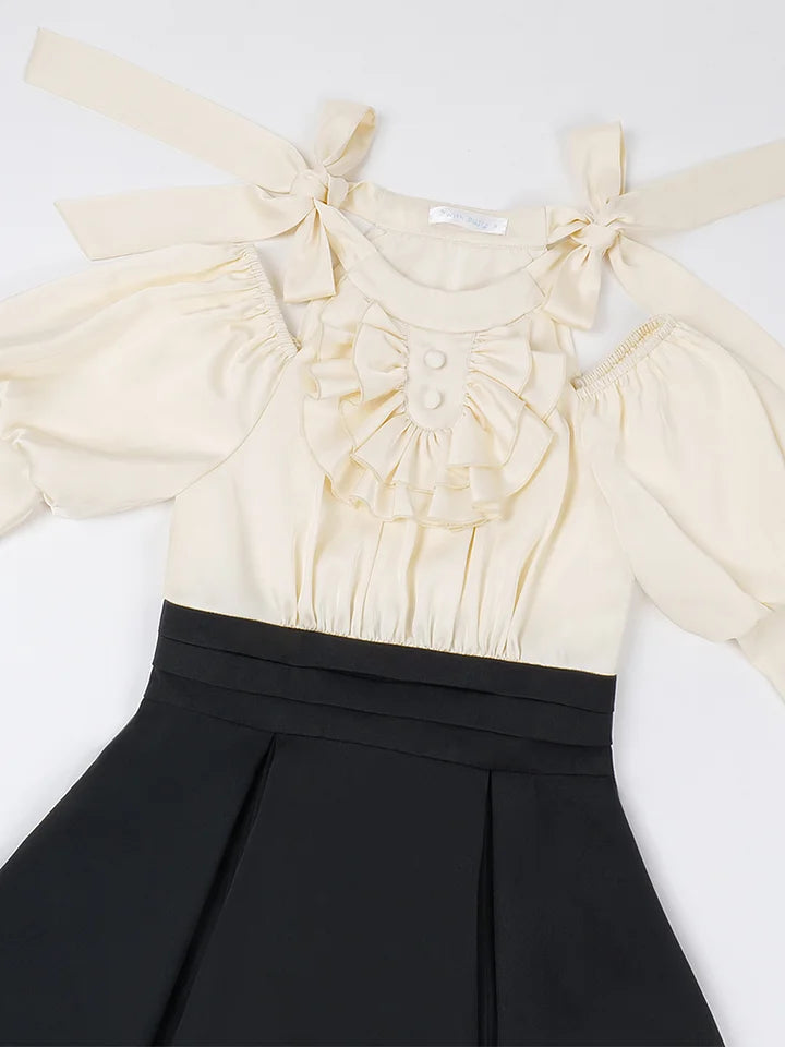 Classic Fake Two-piece Long-sleeved Pendulum Dress Autumn and Winter Lolita Long Dress