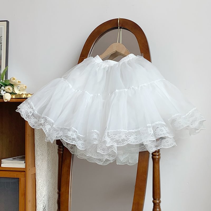 Classic Idyllic Chiffon Jacquard Short Sleeve Dress Lolita