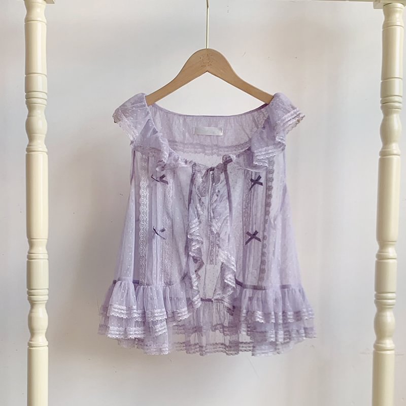 Classic Idyllic Four-color Versatile Lace Lace-up Vest Lolita Four-season Model