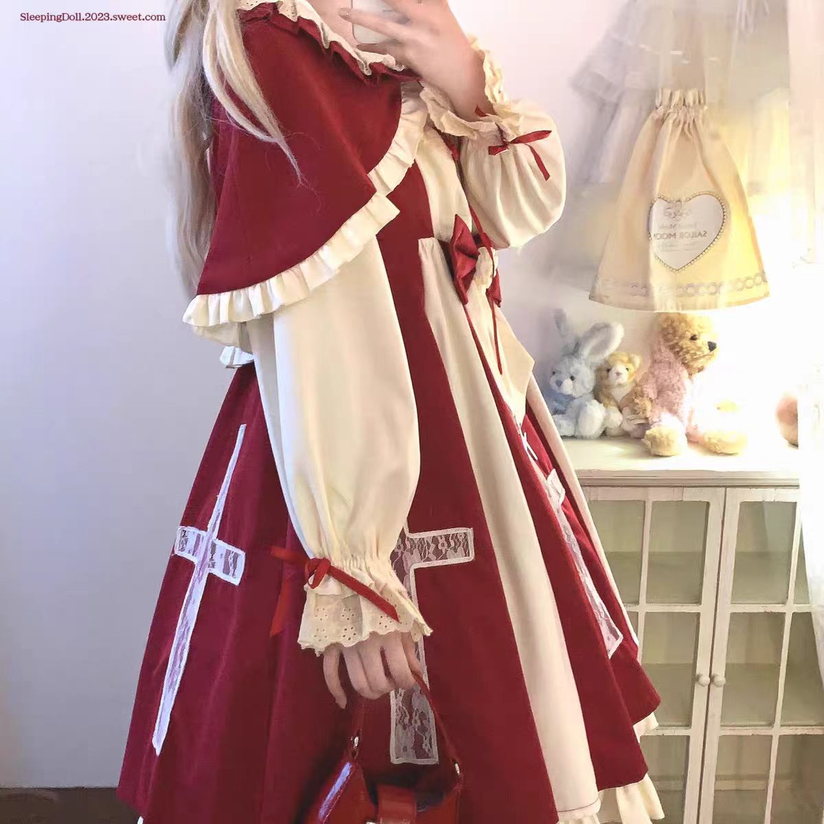 The Classic Black Red Rose Lolita OP Dress captures the timeless allure of vintage palace fashion. Featuring delicate lace, cross details, and rose accents, it balances elegance with gothic romance. The striking black and red color palette enhances its dramatic charm, while the refined silhouette highlights sophistication. Perfect for tea parties, gothic gatherings, or special events, this OP dress embodies the essence of classic Lolita grace with a touch of mysterious nobility.