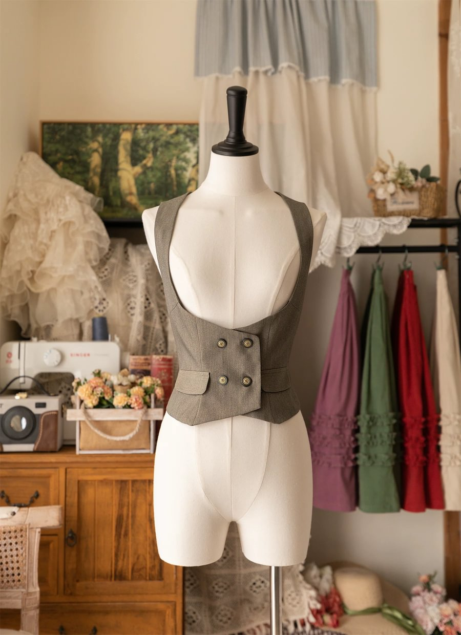 Lolita Vests Classic French Elegant Vintage Corset in Autumn Plus Size