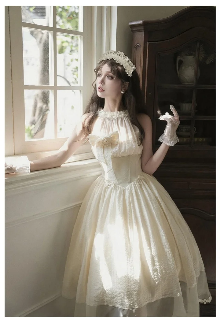 Wedding Lolita Enchanting White Gowns Long Versions Neck Dress Gemini Summer