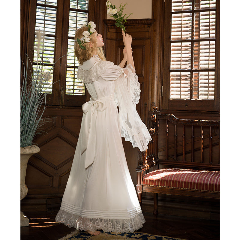 Wedding Lolita Lace-Accented White Romantic Gown Genuine Princess Dress