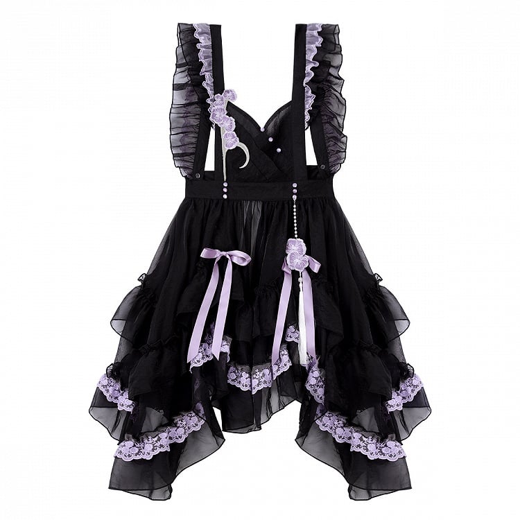 The Classic Purple Han Lolita Dress Set is designed to blend traditional elegance with Lolita sweetness. Featuring delicate butterfly and floral embroidery, it showcases refined craftsmanship and a graceful silhouette. The rich purple tone conveys nobility and charm, while the contrasting black apron adds depth and vintage flair. Perfect for cultural events, tea parties, or special gatherings, this full set reflects the harmonious fusion of Han-inspired beauty and Lolita fashion.