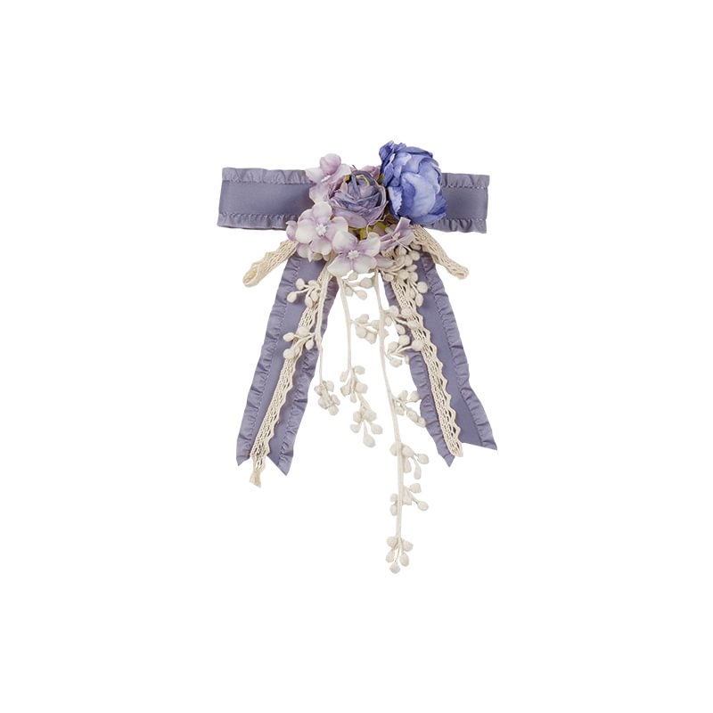 Classic Lolita Purple Floral Short-sleeved Dress Pastoral Platycodon Print Elegant Lolita Dress