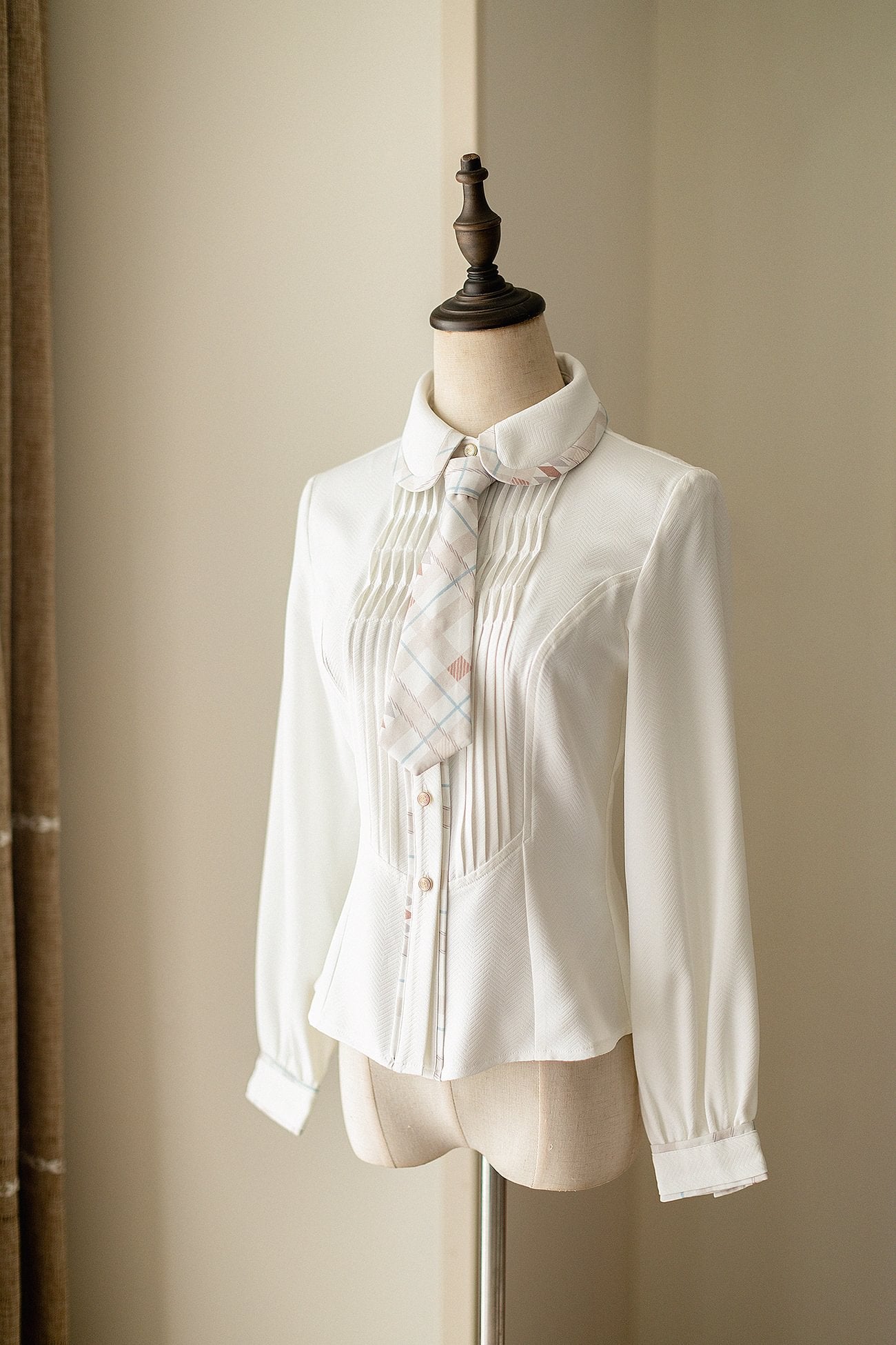 Classic Retro College Fall and Winter Vest Shirt Jacket Dress Lolita Blouse Shirt Dress