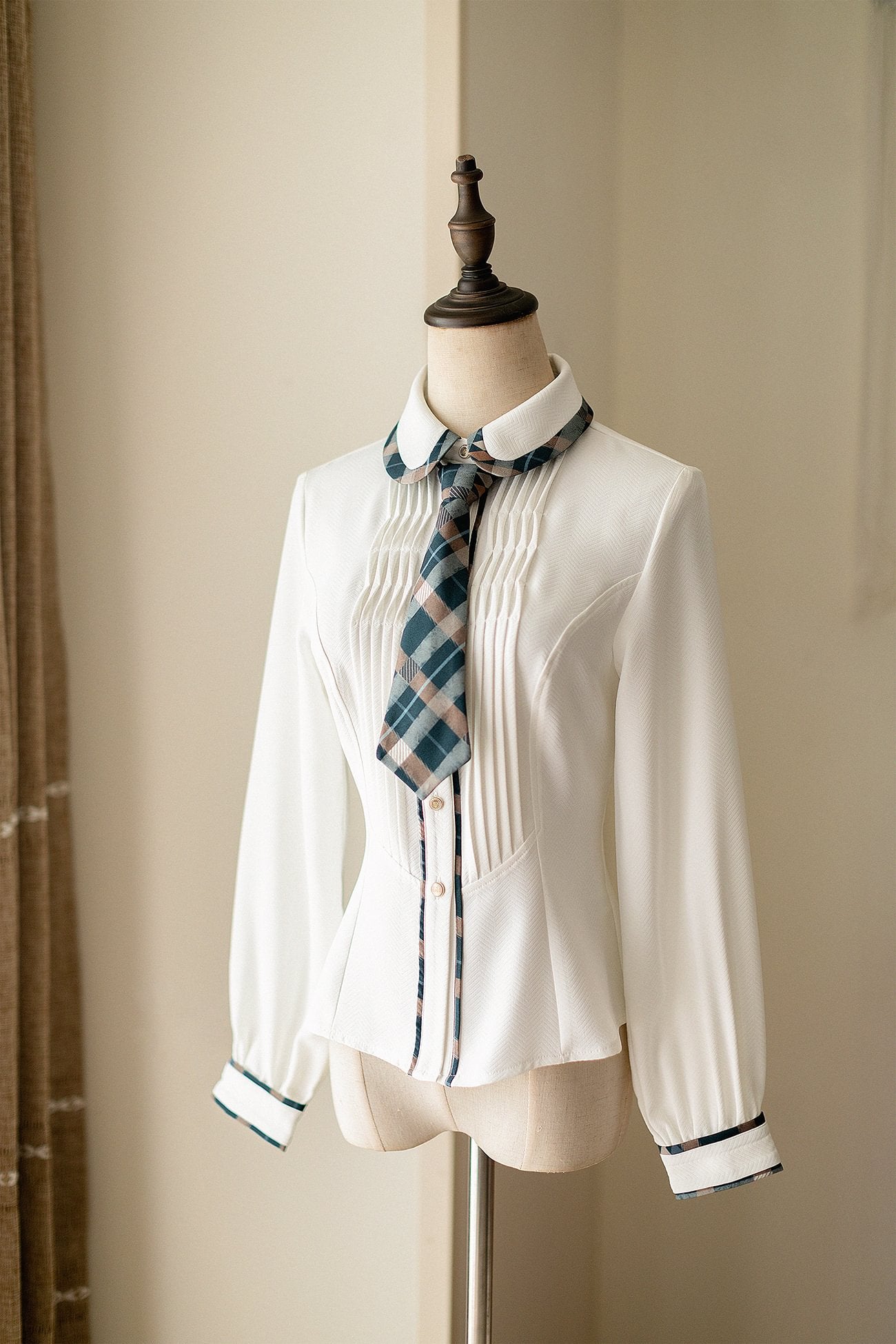 Classic Retro College Fall and Winter Vest Shirt Jacket Dress Lolita Blouse Shirt Dress