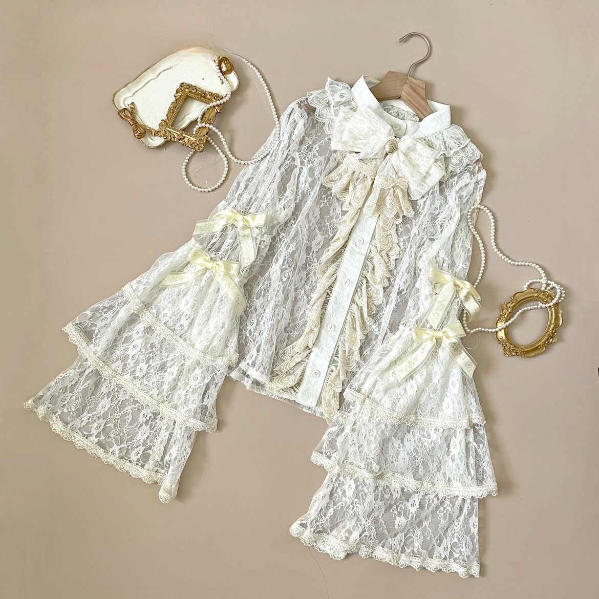 Classic Vintage Gorgeous Antique Sleeve Blouse Shirt