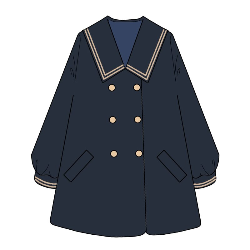 Lolita Coats Classic Woolen Japanese Preppy Style Plush Thickened Lolita JK