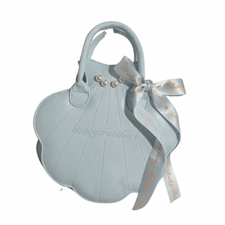 Lolita Bag Cute Japanese Small Shell Handbag Pearl Decorated Bow Ribbon Exquisite Handbag
