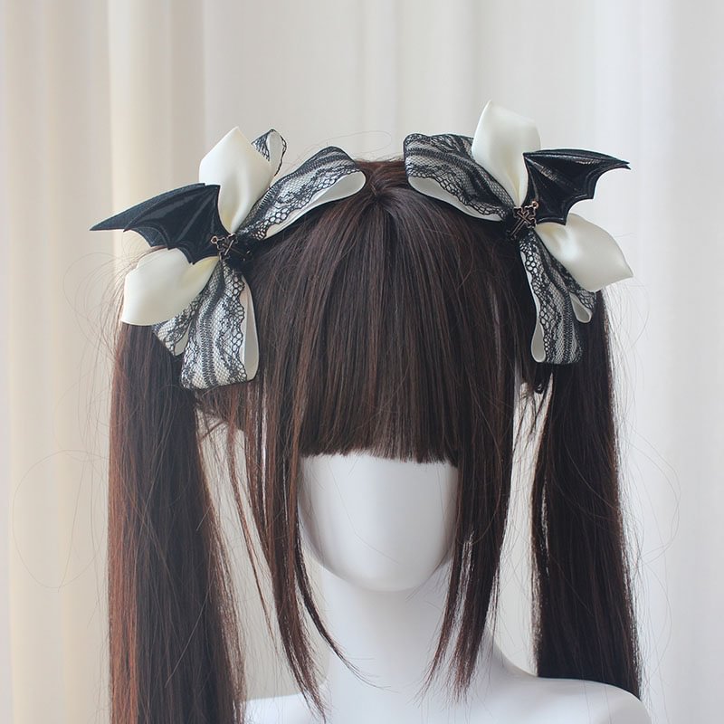 Lolita Hair Accessories Dark Wind Demon Wings Girl Pair Clip for Halloween