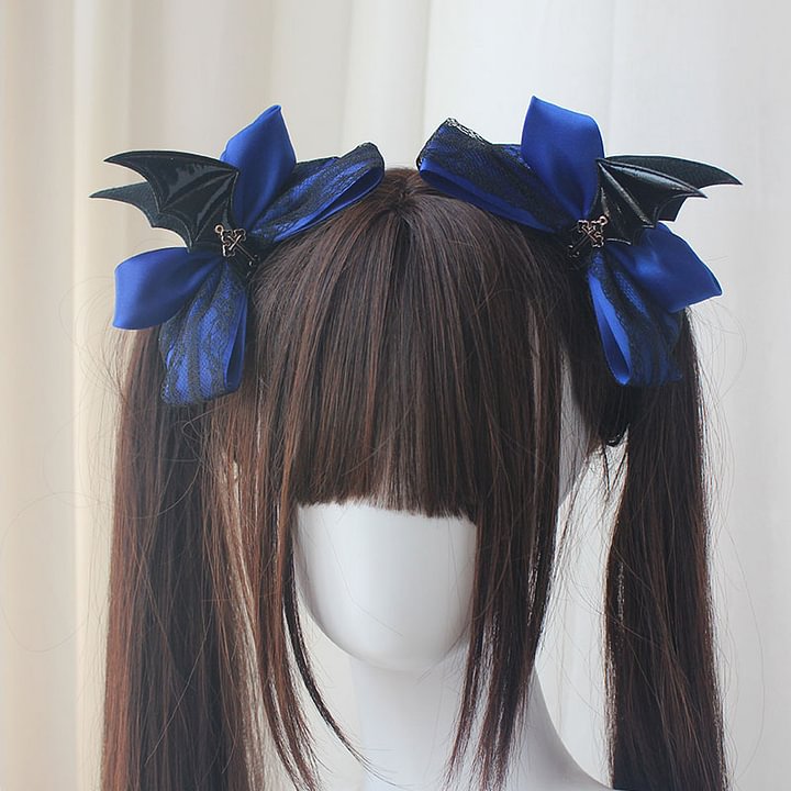 Lolita Hair Accessories Dark Wind Demon Wings Girl Pair Clip for Halloween
