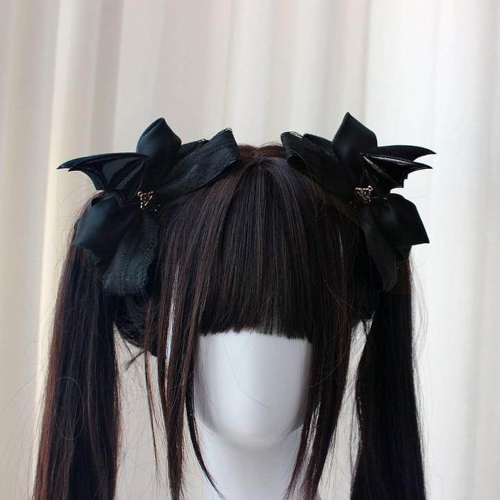 Lolita Hair Accessories Dark Wind Demon Wings Girl Pair Clip for Halloween