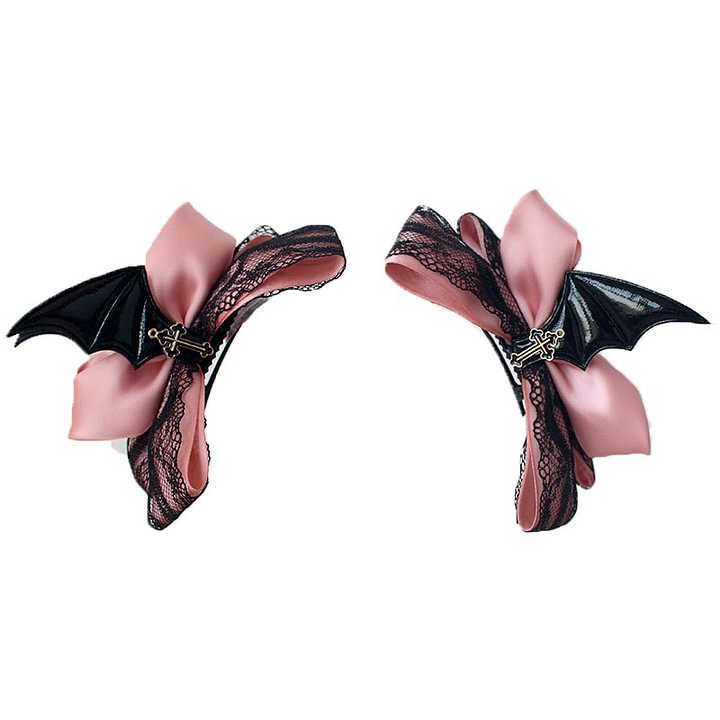 Lolita Hair Accessories Dark Wind Demon Wings Girl Pair Clip for Halloween