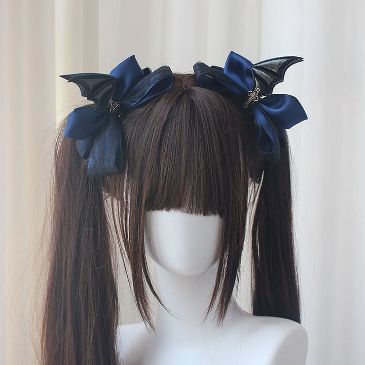 Lolita Hair Accessories Dark Wind Demon Wings Girl Pair Clip for Halloween