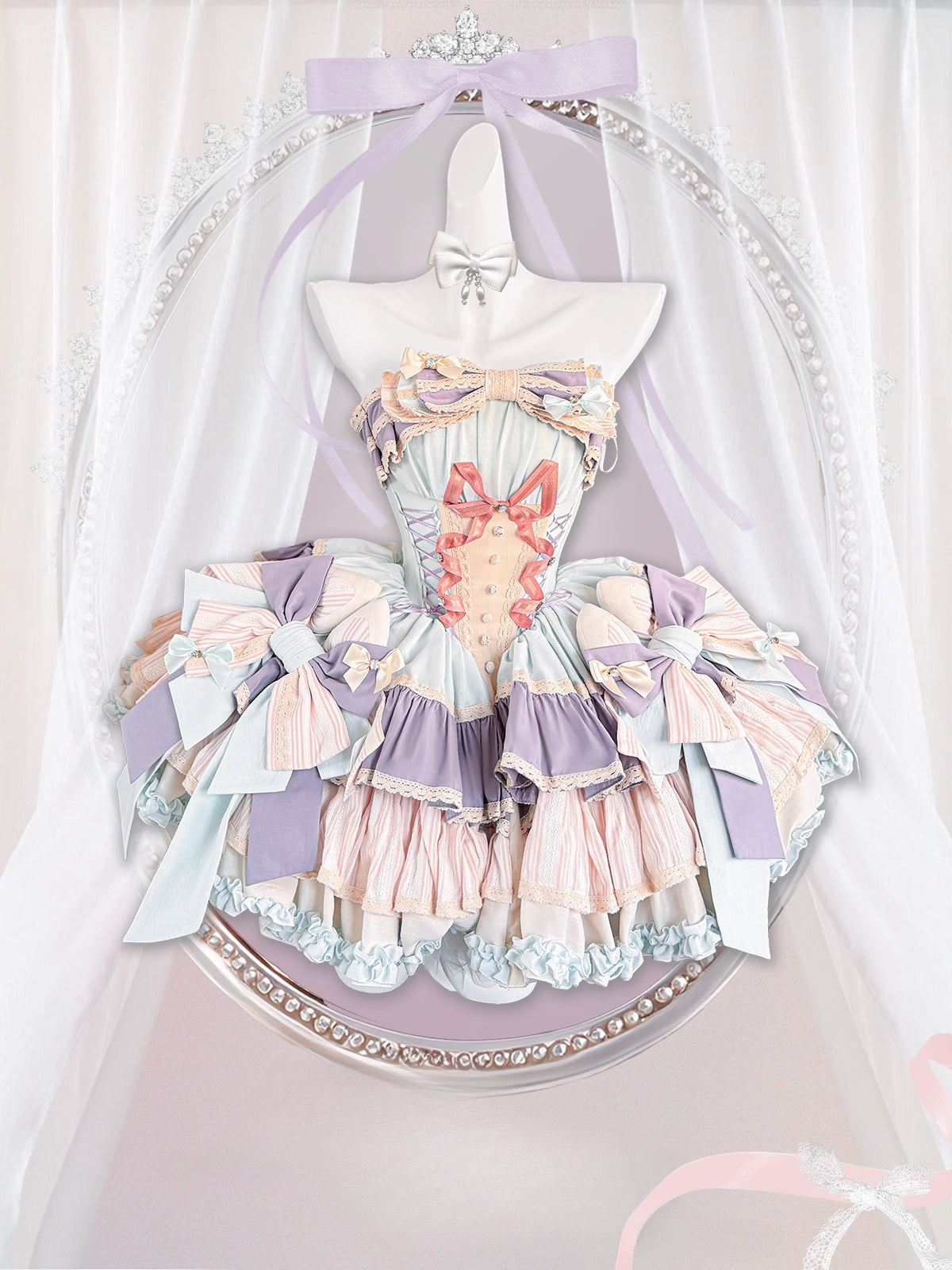 Hime Lolita Dream Light Purple Sweet Layer Cake Dress
