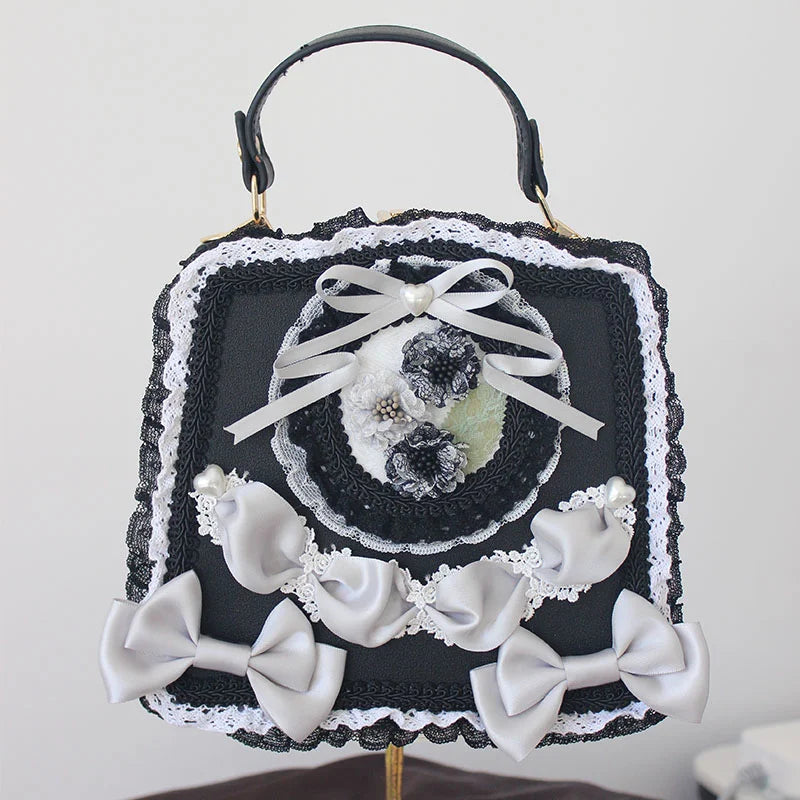 Lolita Bag Flower Lace Bow Handbag Four Times Flower Tea Party Gorgeous Lolita Accessories