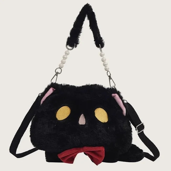 Ghost Cat Cute Plush Shoulder Bag Lolita Sweet Bag For Women