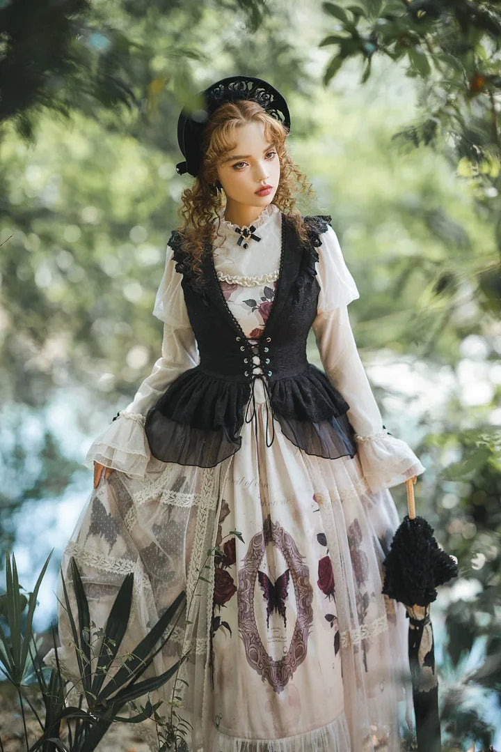Goth Lolita Vintage Classic Lolita Dress Elegant Daily Victorian Long Dress JSK