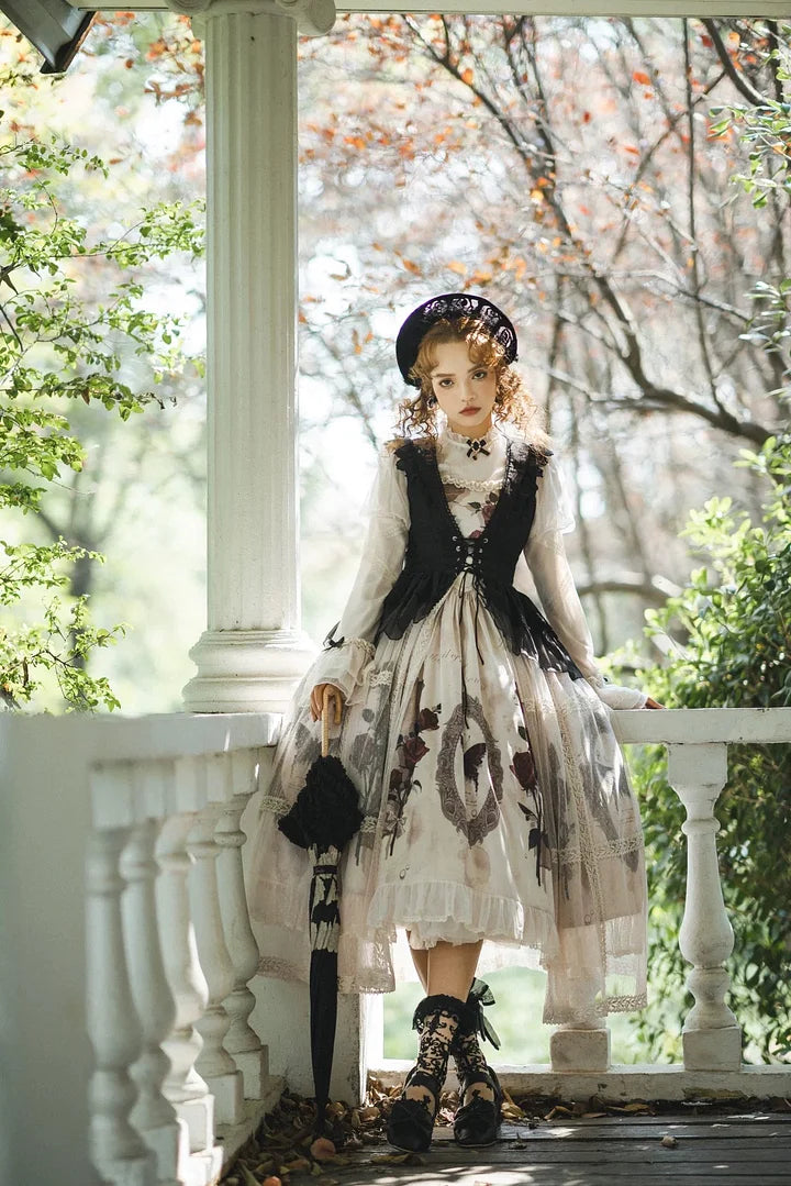 Goth Lolita Vintage Classic Lolita Dress Elegant Daily Victorian Long Dress JSK