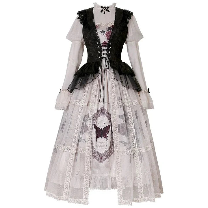 Goth Lolita Vintage Classic Lolita Dress Elegant Daily Victorian Long Dress JSK
