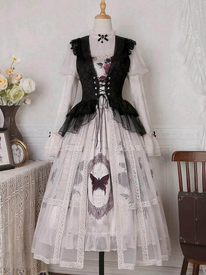 Goth Lolita Vintage Classic Lolita Dress Elegant Daily Victorian Long Dress JSK