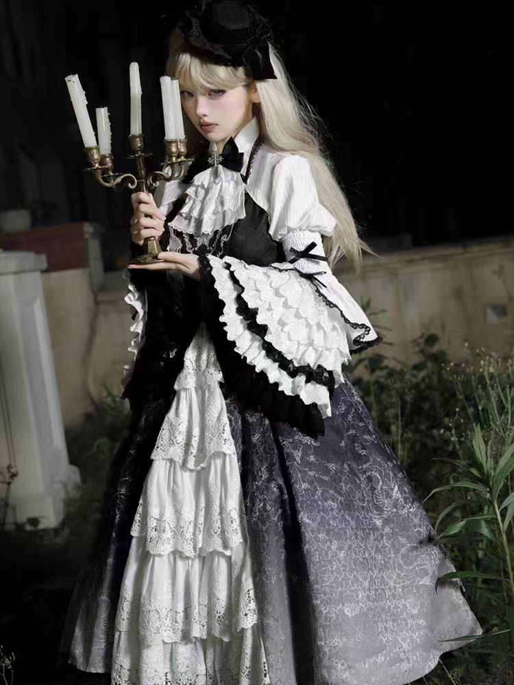 The Halloween Gothic Punk Lolita Dress is designed to merge dark elegance with playful cosplay charm. Featuring a strap-style silhouette with gothic details, it balances femininity and a bold, edgy aesthetic. The design draws inspiration from princess-like Lolita fashion while adding punk-inspired accents, making it versatile for Halloween parties, themed events, or daily dark-style outfits. It captures the mysterious, dramatic essence of Gothic Lolita with a modern, stylish twist.