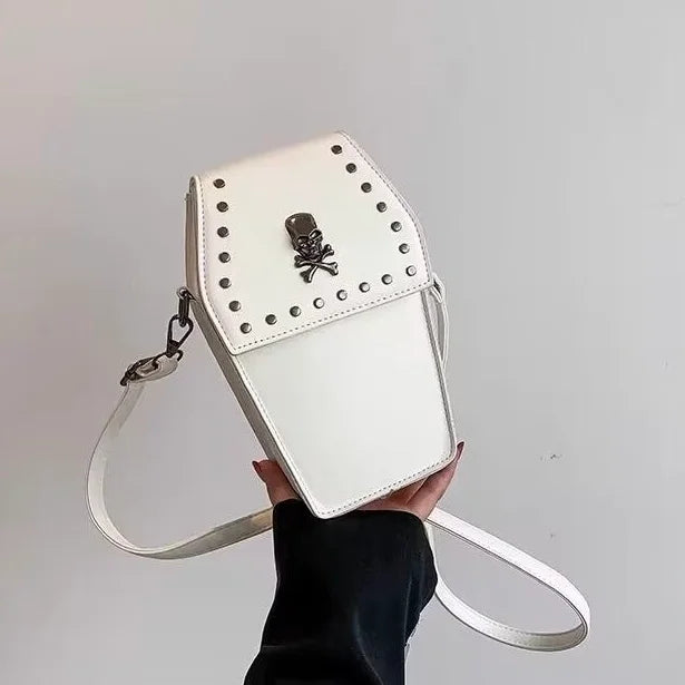 Gothic Rivet Cross Box Small Square Bag Coffin Bag Y2K Lolita Accessory