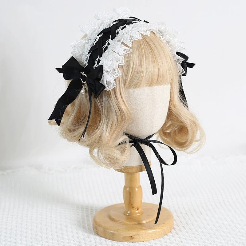 Hair Accessories Sweet Cat Ears Hairband Bow Ruffle Hairpins Headwear