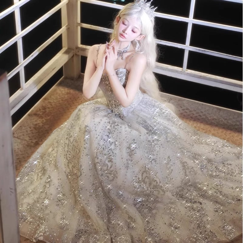 Hime Lolita Evening Bar Mitzvah Flower Princess Dress Galaxy Wedding Birthday Party Graduation Ceremony