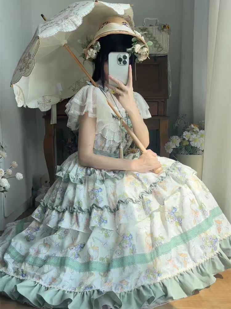 The Swan Lake Lolita JSK Dress is inspired by the elegance of ballet and the romance of fairytales. Designed with graceful lines, delicate details, and a flowing silhouette, it captures the beauty of a classic Swan Lake performance while keeping the sweet charm of Lolita fashion. Perfect for daily wear, gatherings, or special occasions, this dress blends sophistication and cuteness, making it a timeless addition to any Lolita wardrobe.