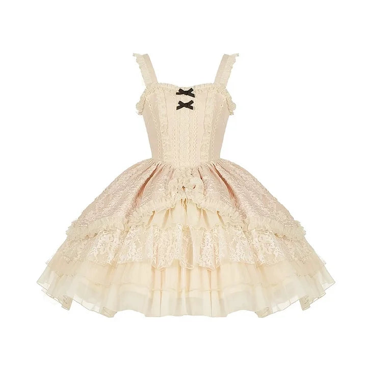 Sweet Bunny Lolita Bow Dress Japanese Cute Short Sleeve Dress Plus Size for Women OP