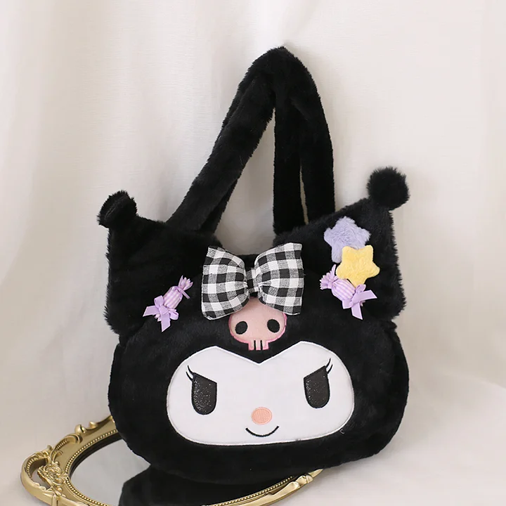 Lolita Bag Japanese Cute Cartoon Big Ears Plush Handbag Lolita Accessories