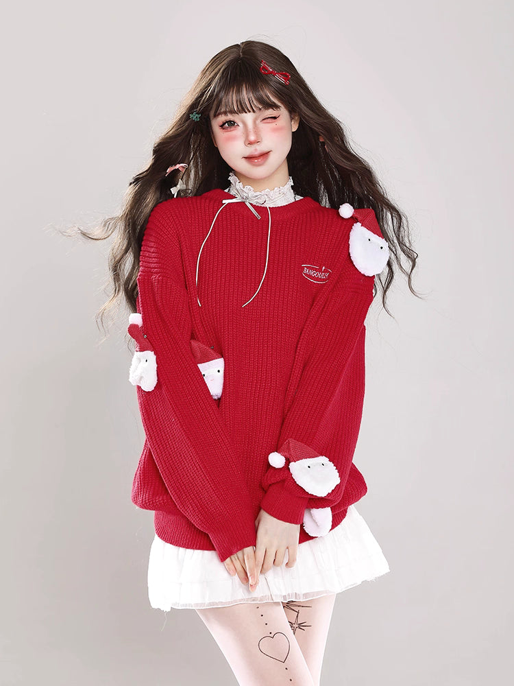 Inspired by the nostalgic charm of a classic Christmas snowman, this sweater embodies the warmth and joy of the holiday season. Crafted from premium soft knit fabric, its relaxed oversized silhouette ensures both comfort and style. The playful snowman motif, delicately embroidered, adds a touch of whimsical storytelling to the design. Perfect for cozy winter days, it blends festive elegance with everyday wearability, creating a piece that celebrates tradition while embracing modern comfort.