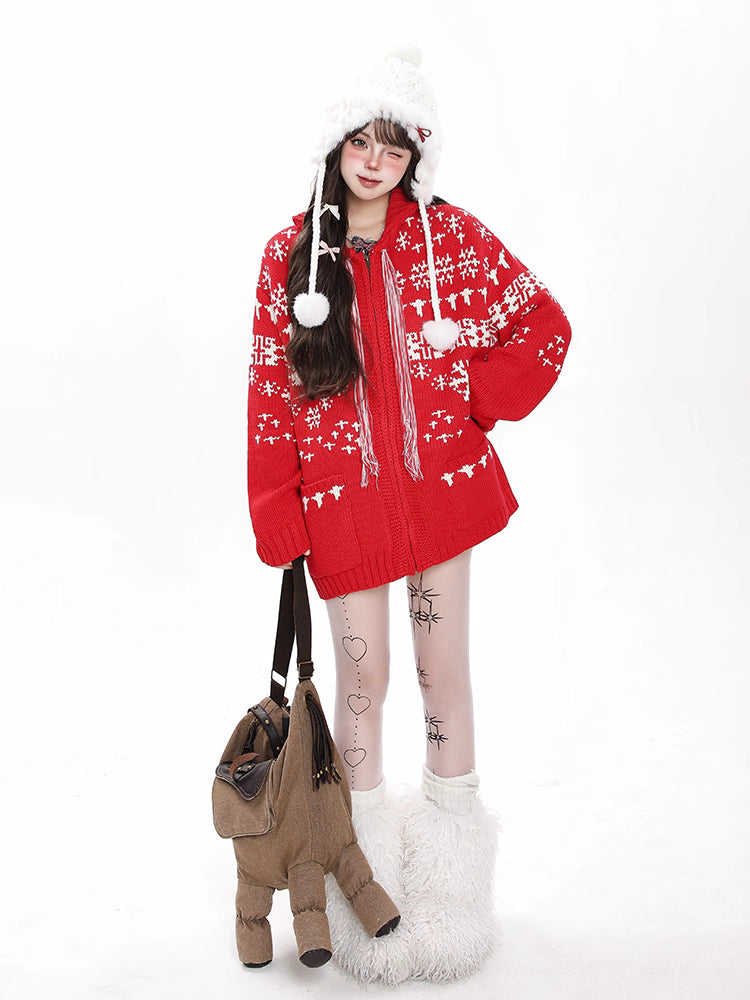 Crafted for effortless elegance, this ruby red cardigan blends ultimate comfort with a festive spirit. The relaxed, oversized silhouette and incredibly soft, plush knit create a cozy, enveloping feel—perfect for snuggly winter days. Thoughtful design details add a modern touch, making it ideal for both casual lounging and holiday gatherings. It’s more than a sweater; it’s your go-to piece for creating warm, memorable, and stylish moments this season.